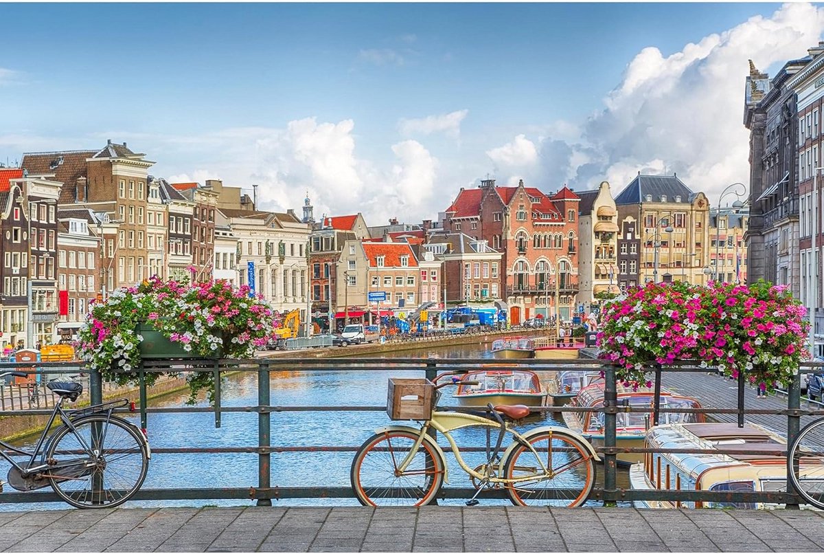 1000 Stuks Puzzel: Prachtig Uitzicht op Amsterdam Stad