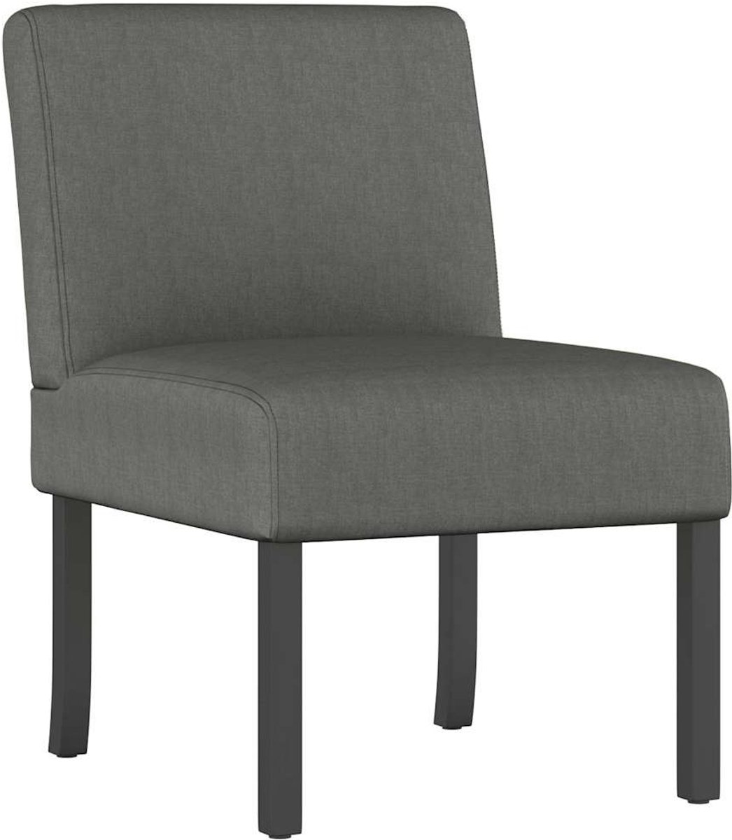 vidaXL Fauteuil - stof - donkergrijs
