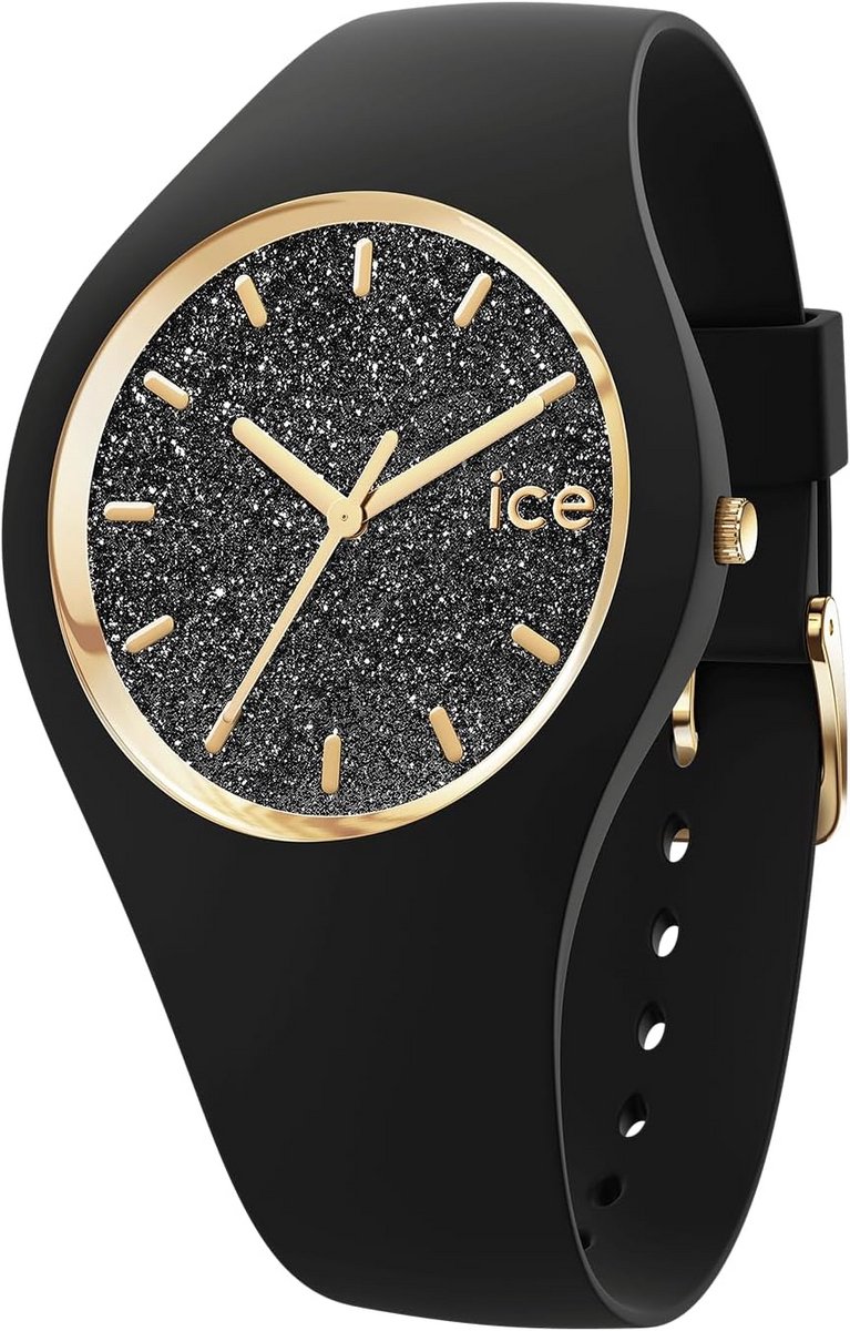 Dames Horloge Zwart Siliconen Band Analoog Quartz