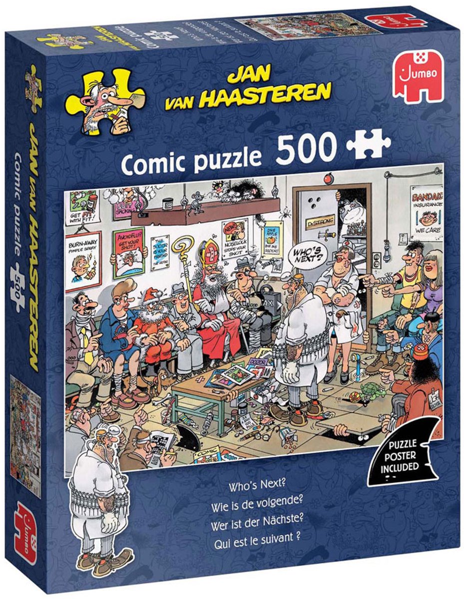 Jan van Haasteren - Wie is de volgende? - 500 stukjes puzzel - Legpuzzel — afbeelding 5