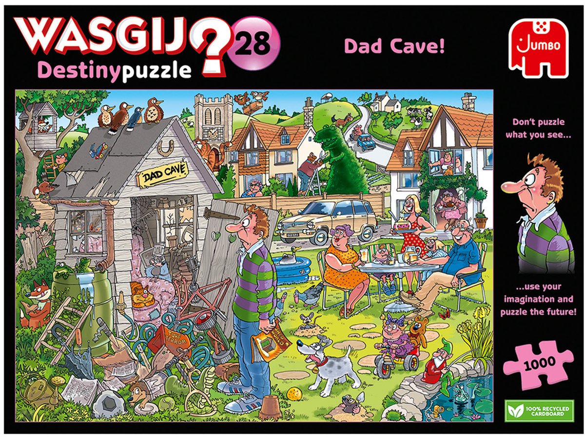 Wasgij Destiny 28 - De Mancave Van Pa! - 1000 stukjes puzzel - Legpuzzel — afbeelding 5