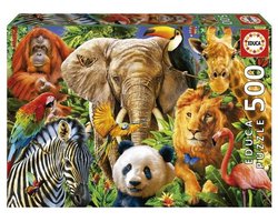 Educa - Puzzel - 500 stukjes - Wilde dieren - Legpuzzel