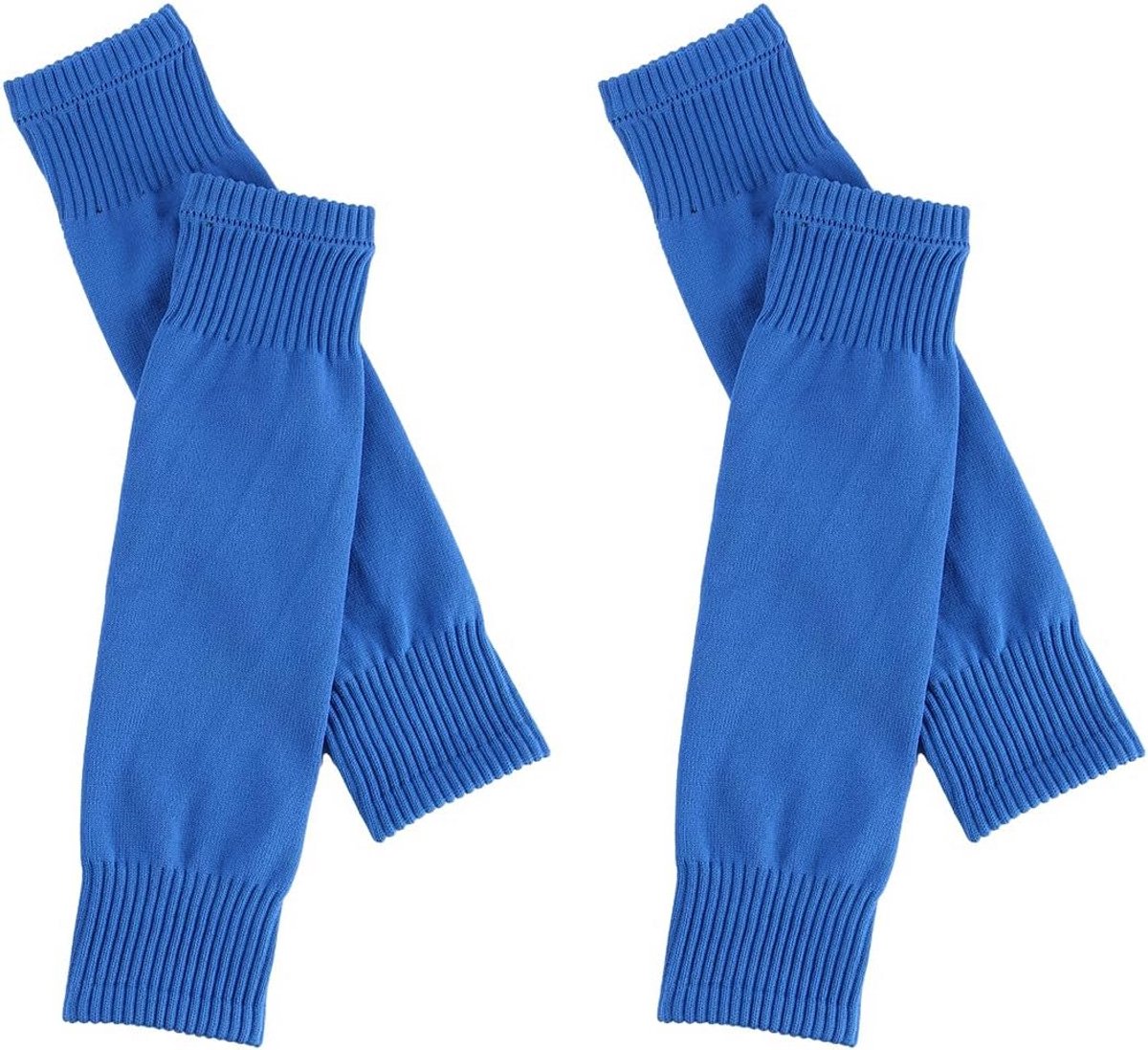 2 Paar Antislip Voetbal Oversokken Blauw - Beschermende Kuitbescherming & Scheenbeschermer Sokken