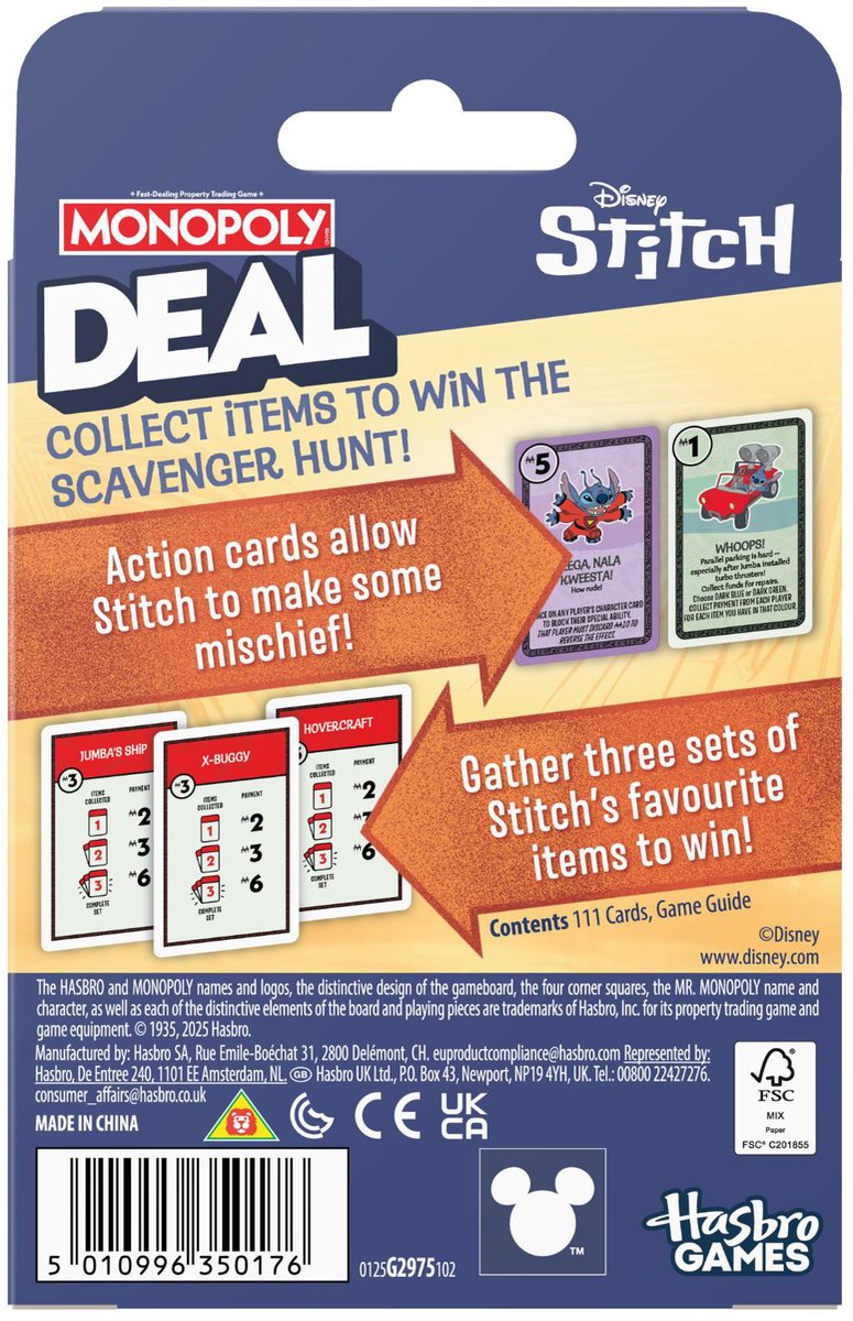 Monopoly Deal: Disney Stitch-editie, kaartspel, officieel gelicentieerd Disney-spel, kinderen van 8+ — afbeelding 5