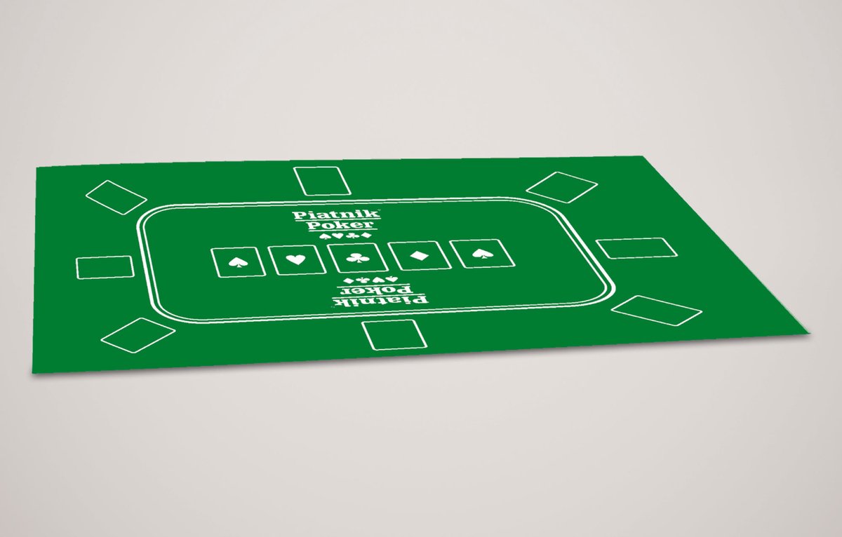 Piatnik pokerkleed groen 60 x 90 cm - speelmat voor pokeravonden.