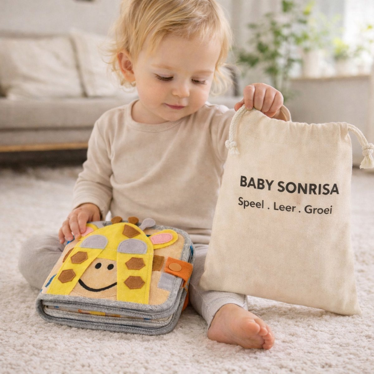 Montessori Activiteitenboekje Giraffe - Sensorisch Speelgoed - Extra Dik - Busy Board - Educatief Speelgoed - Montessori - Speelgoed - Inclusief Tas - Leeftijd 2 tot 7 Jaar — afbeelding 13