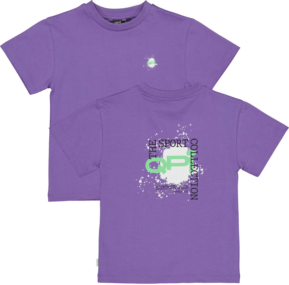 QPI - Damian Jongens shirt - Paars - Maat 122/128