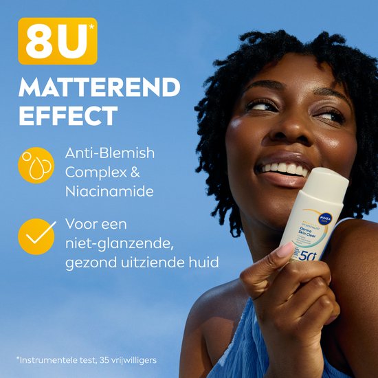 NIVEA SUN UV Face Derma Skin Clear Ultralichte Zonnebrand SPF50+ - Voor de onzuivere huid - met Niacinamide - Zonnebrandcrème - 40ml