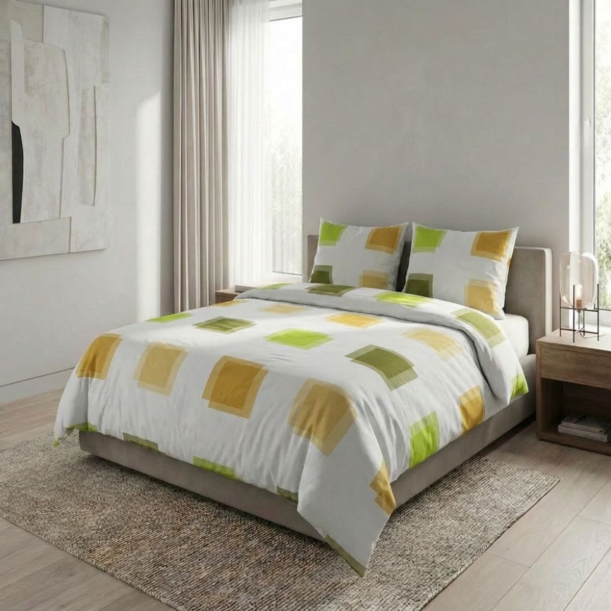 Dekbedovertrek Nava Groen 240x200/220 cm