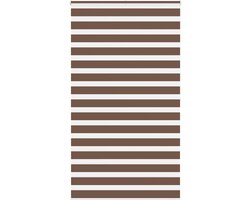 vidaXL - Zebra - rolgordijn - 125x200 - cm - stofbreedte - 120,9cm - polyester - bruin