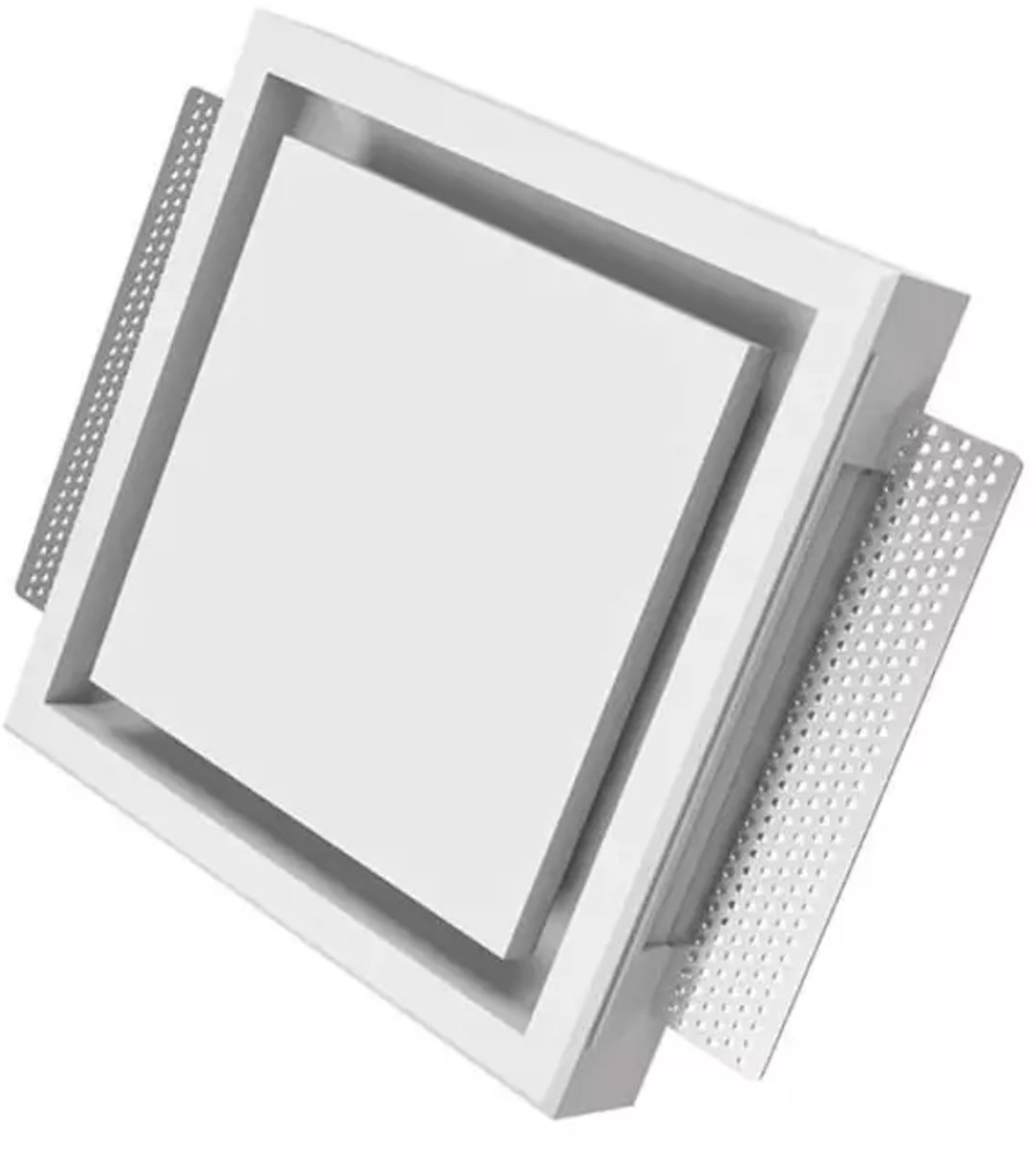 Ergovent instucbaar frameloos ventilatieventiel vierkant 100 mm