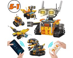 Qualitá® Robot Bouwpakket 5 in 1 – Educatief Speelgoed – Robot Speelgoed - Robot Bouwpakket - STEM speelgoed – Programmeren Voor Kinderen - Interactief Speelgoed – 496 Onderdelen – 7-9 Jaar