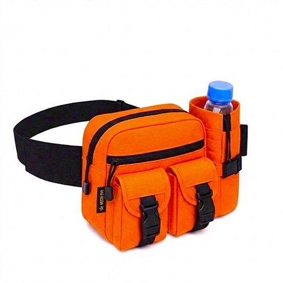 Vesta svr® Festival Heuptasje - Oranje met fleshouder Waterdicht - Koningsdag - Voetbal - EK/WK - Oranje Feestartikelen - Koningsdag accessoires - Sport - Wandelen - Fietsen - Reizen - Vissen