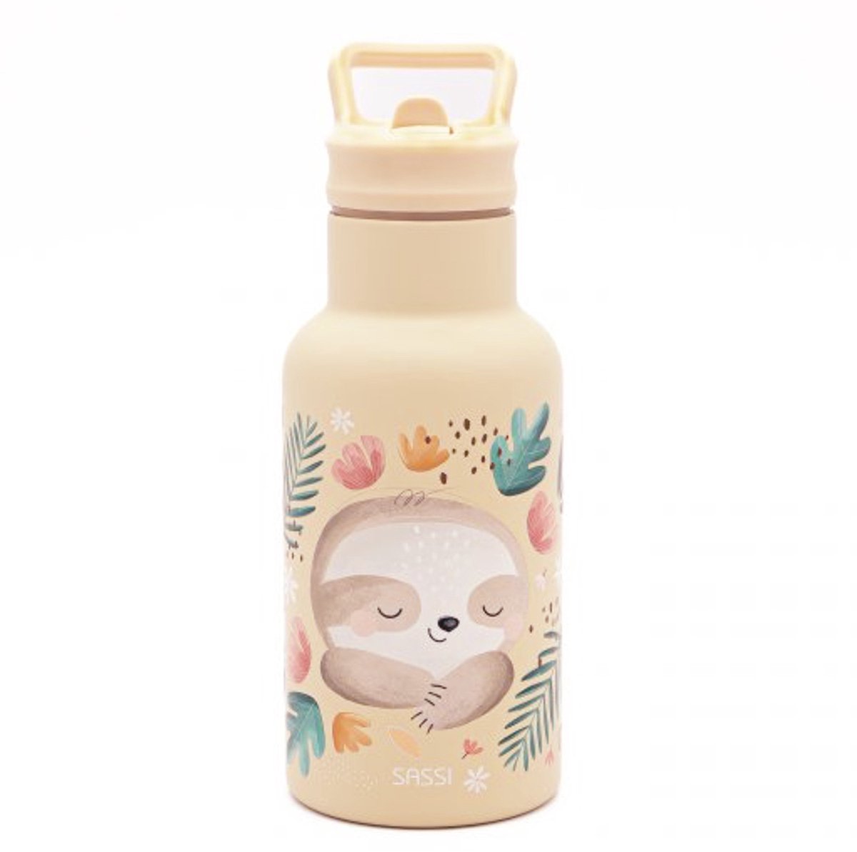 Sassi Junior - Isotherme rvs kinderfles (350 ml) - dieren - Beige