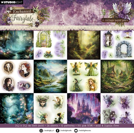 Collage paperpad – Enchanted fairytale nr. 468