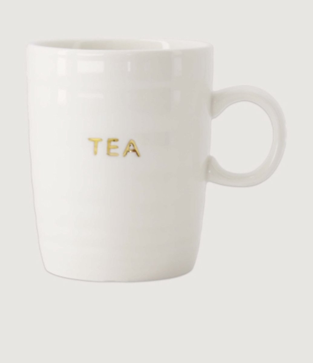 Theemok tea gouden letters Zusss