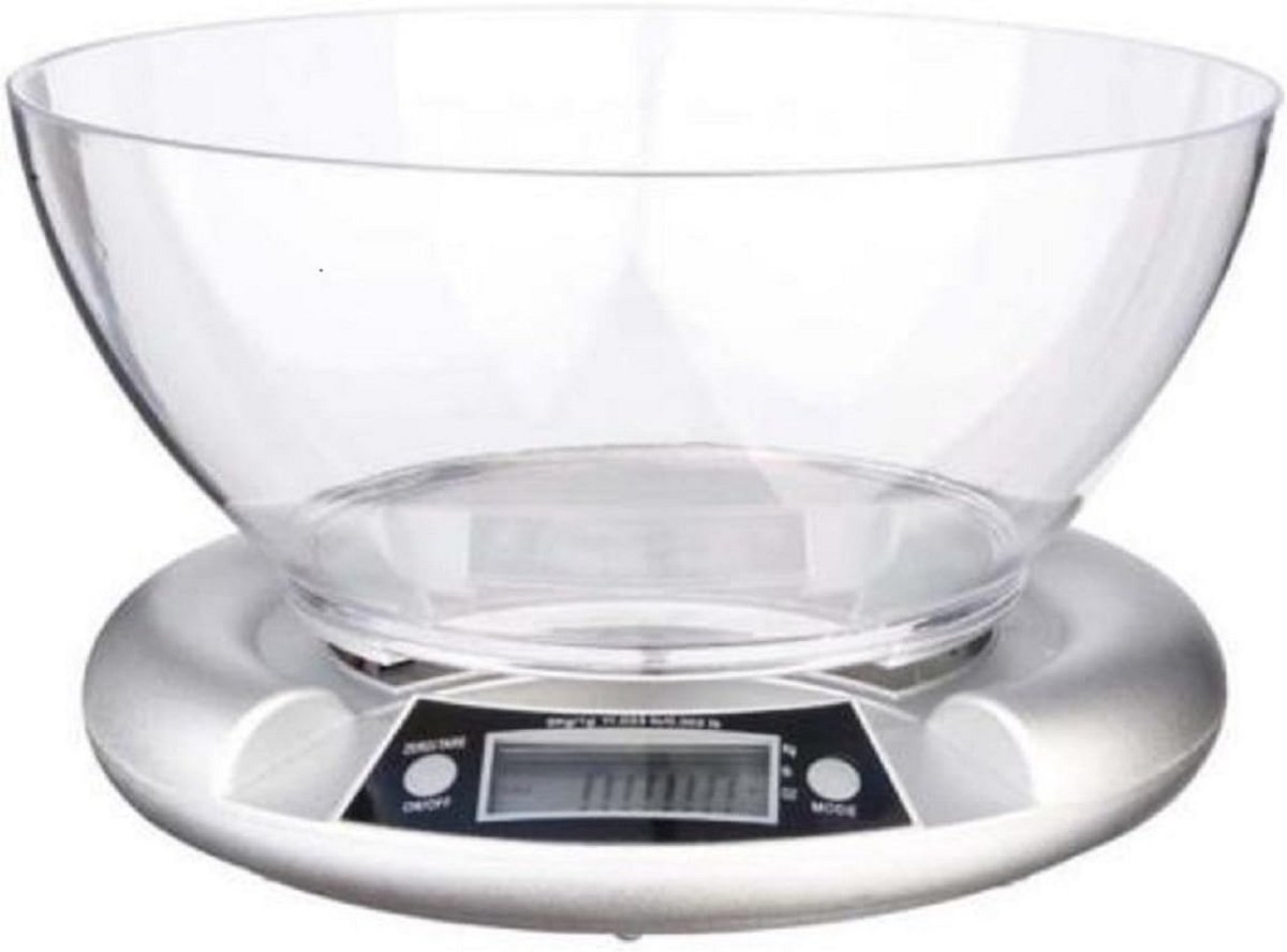 Digitale Keukenweegschaal Zilver 5 kg Nauwkeurig met Tarra en LCD Display