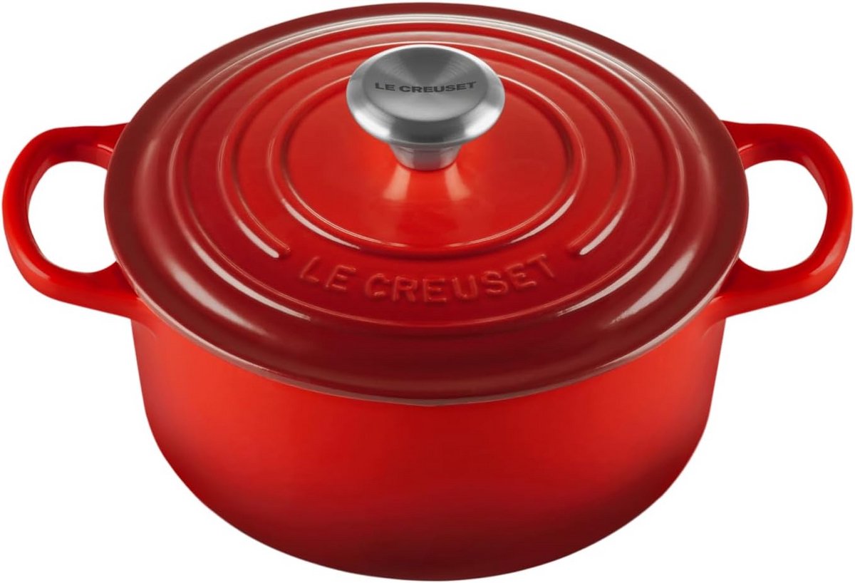 Ronde Gietijzeren Braadpan met Deksel voor Inductie en Oven