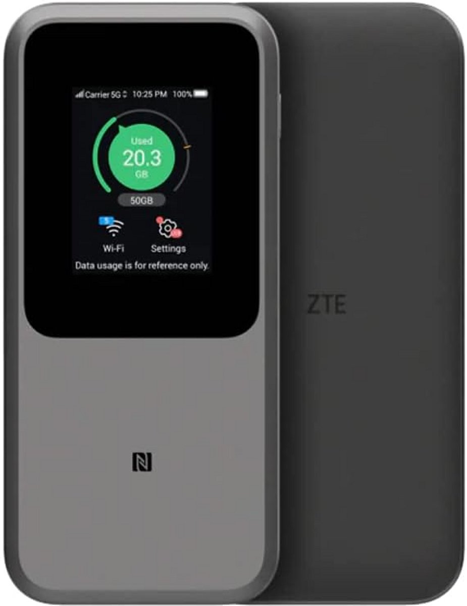 Krachtige Draagbare 5G WiFi Hotspot met 10000mAh Batterij en Touchscreen