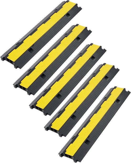Kabelgoot Voor Vloer 5 Stuks 2 Kanalen Kabelbeschermer Rubber Bol kabelgoot-voor-vloer-5-stuks-2-kanalen-kabelbeschermer-rubber-bol