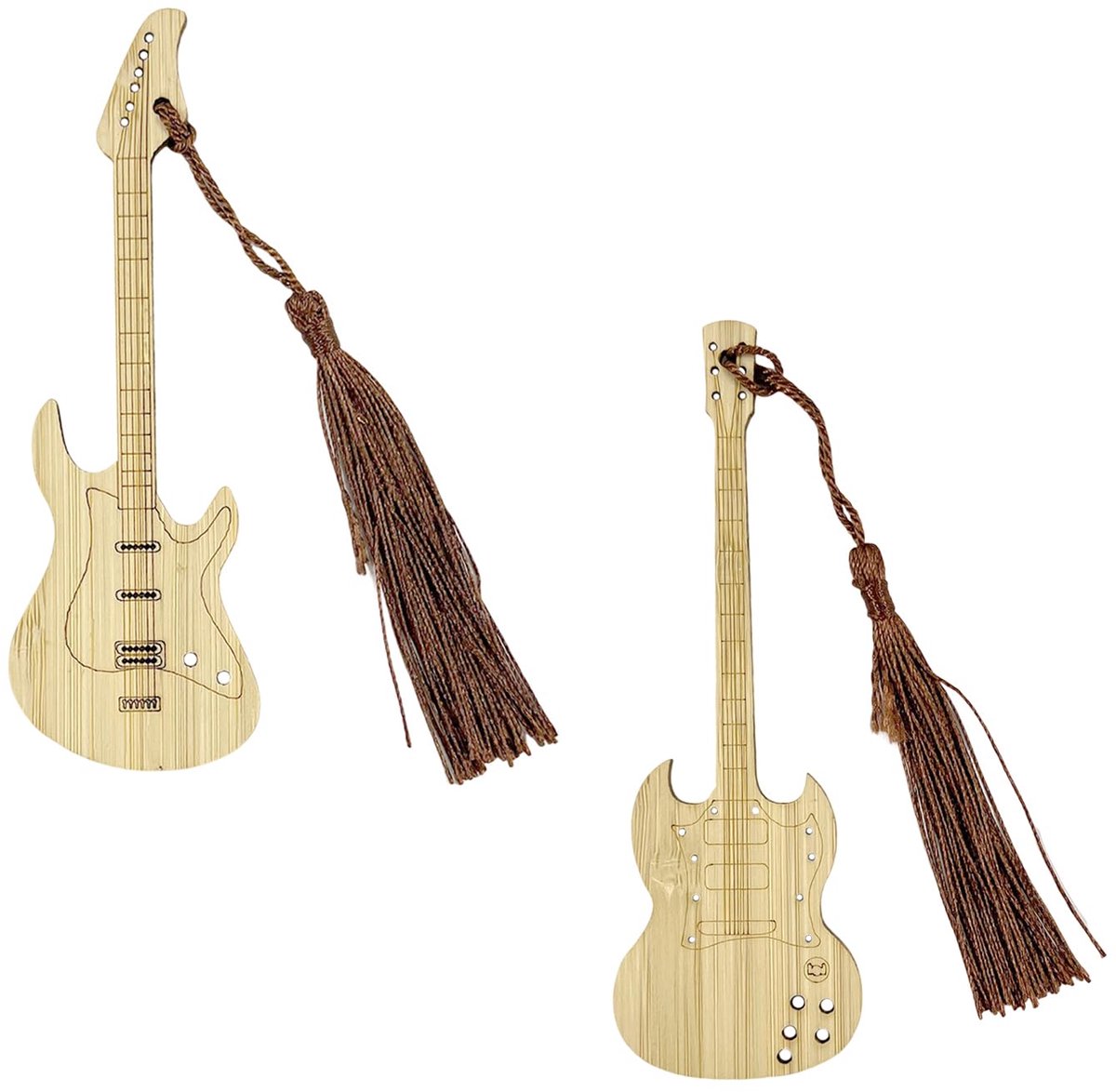 Guitar Bookmarks - Unieke Muziekthema - 12 x 4 x 0,2 cm