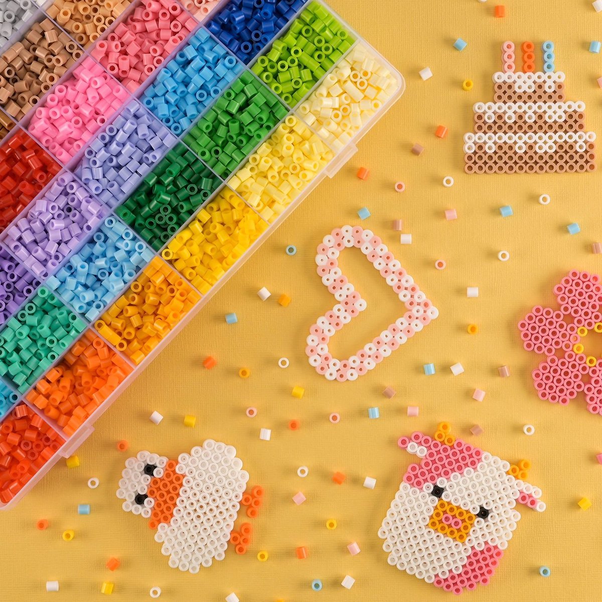 Vaessen Creative Strijkkralen Set - 5 mm - Assortiment - 36 kleuren - 12.000 stuks — afbeelding 5