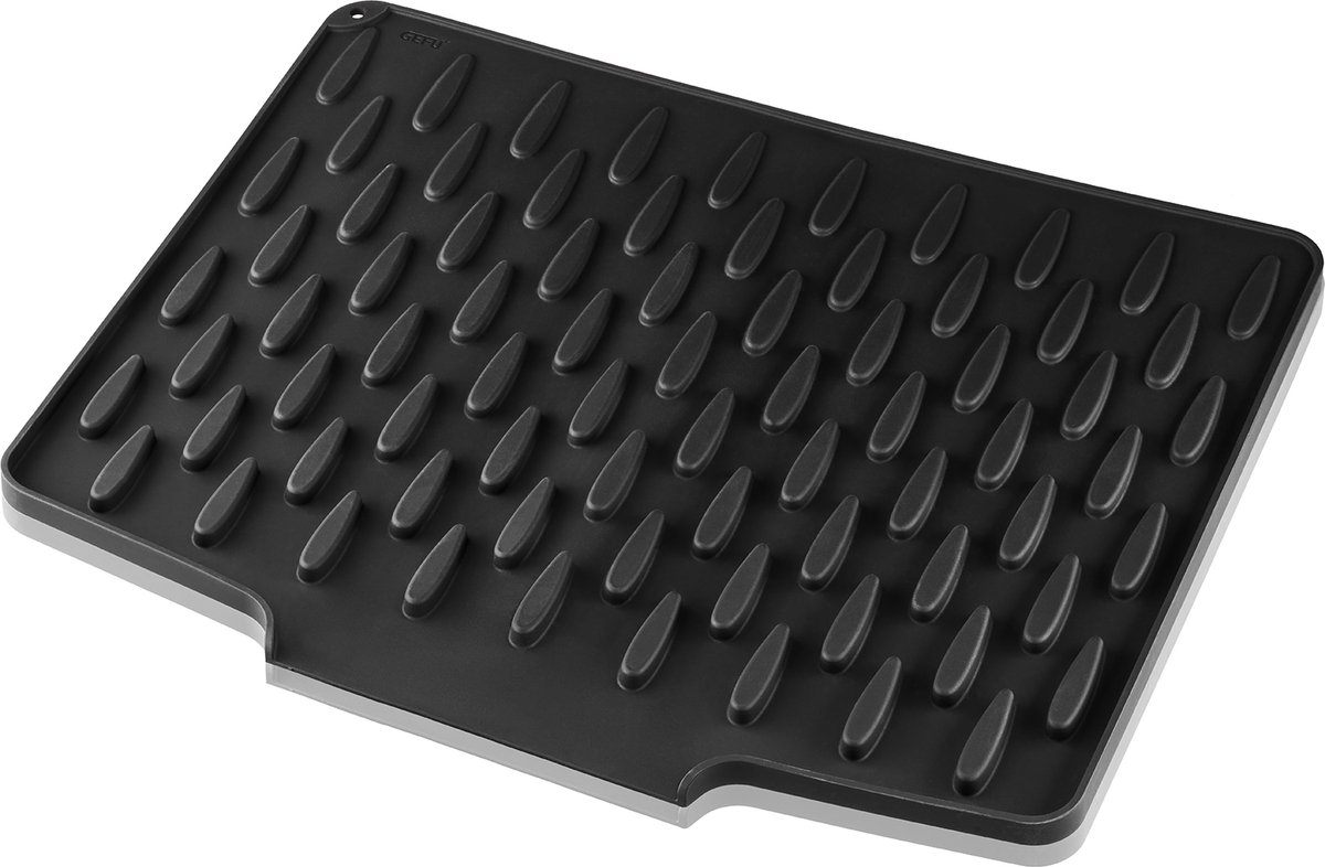 GEFU drio afdruipmat - met waterafvoer naar de gootsteen - antislip - hittebestendig tot 230 °c afbeelding