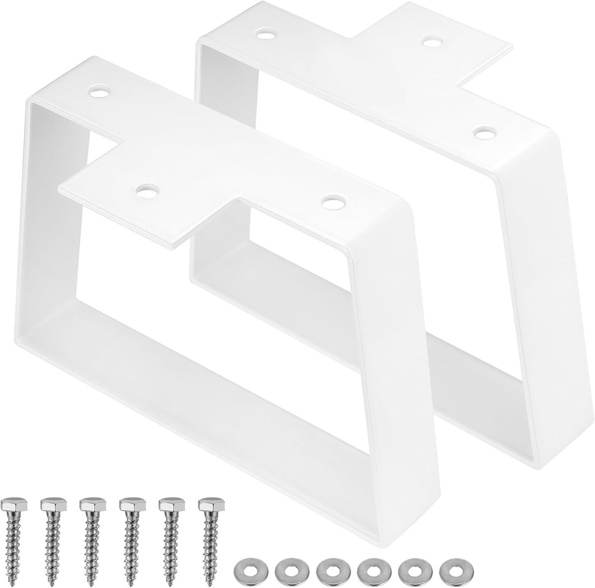 Meubelpoten - bankpoten - stoelpoten - meubelpoten set van 2 - meubelpoten Wit - Tafelpoten van Aluminiumlegering - 6 inch - van Imperatoris