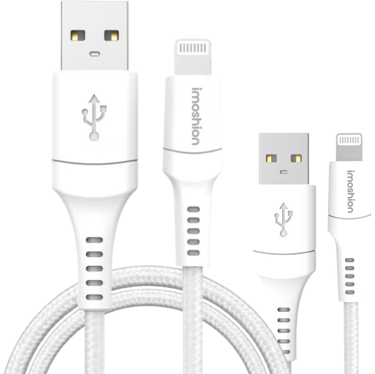 imoshion Kabel Duopack - Geschikt voor Lightning naar USB A - 1 meter - Wit
