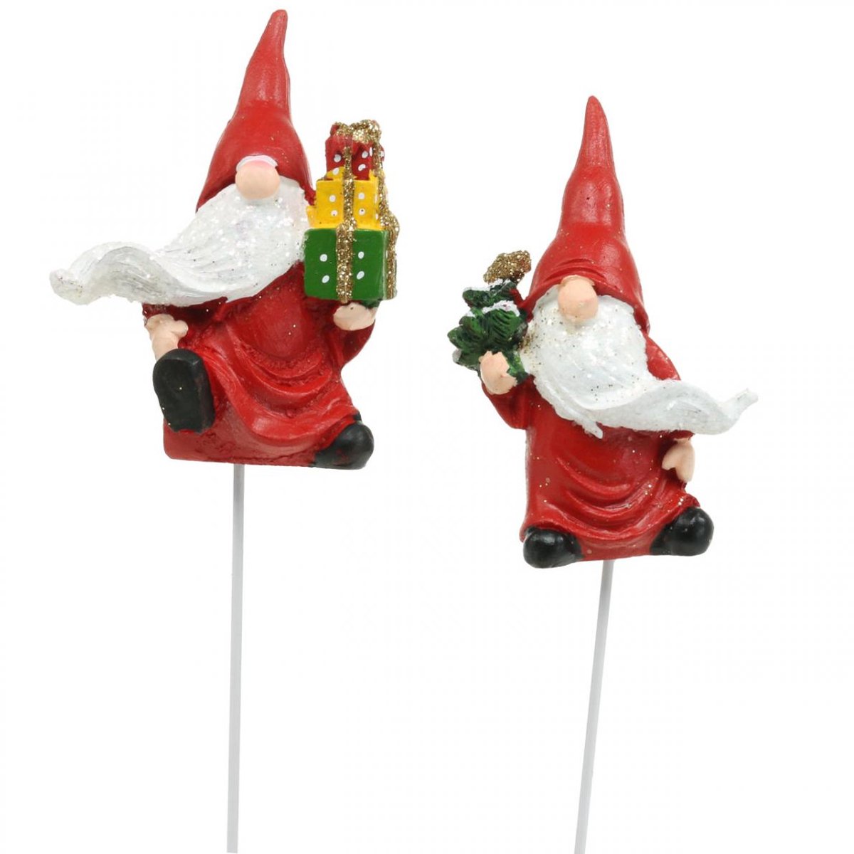 Kerstkabouter decoratieve plugkabouter Kerstman 7cm 4 st, 4 Stück
