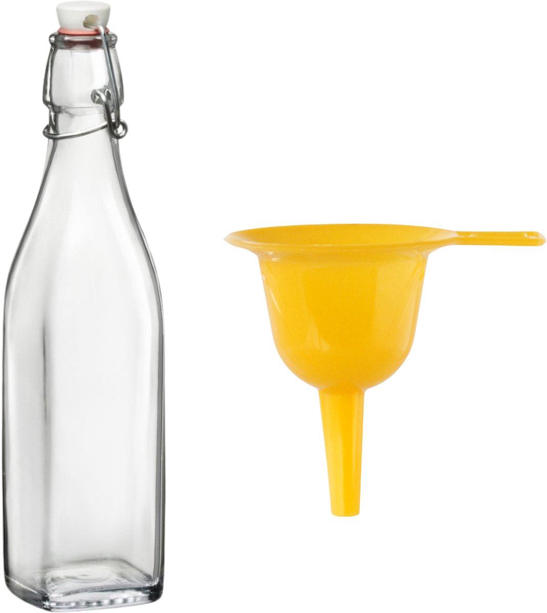 Weckflessen trechter met weckfles - beugelfles - 500 ml - keukentrechter