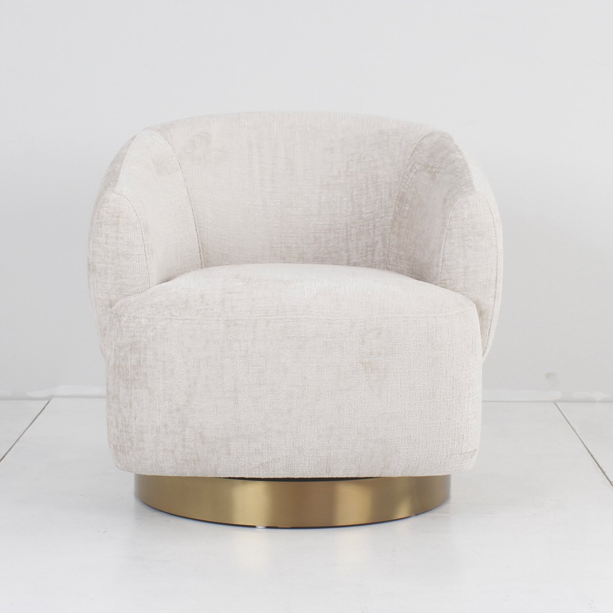 Sleepking - Fauteuil / Draaifauteuil Ginto - 100% Linnen - Gebroken Wit