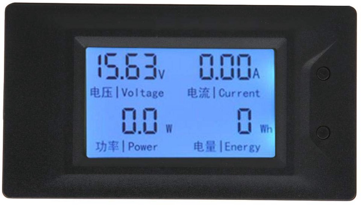 Digitale DC Energiemeter met LCD Display voor Spanning, Stroom en Vermogen