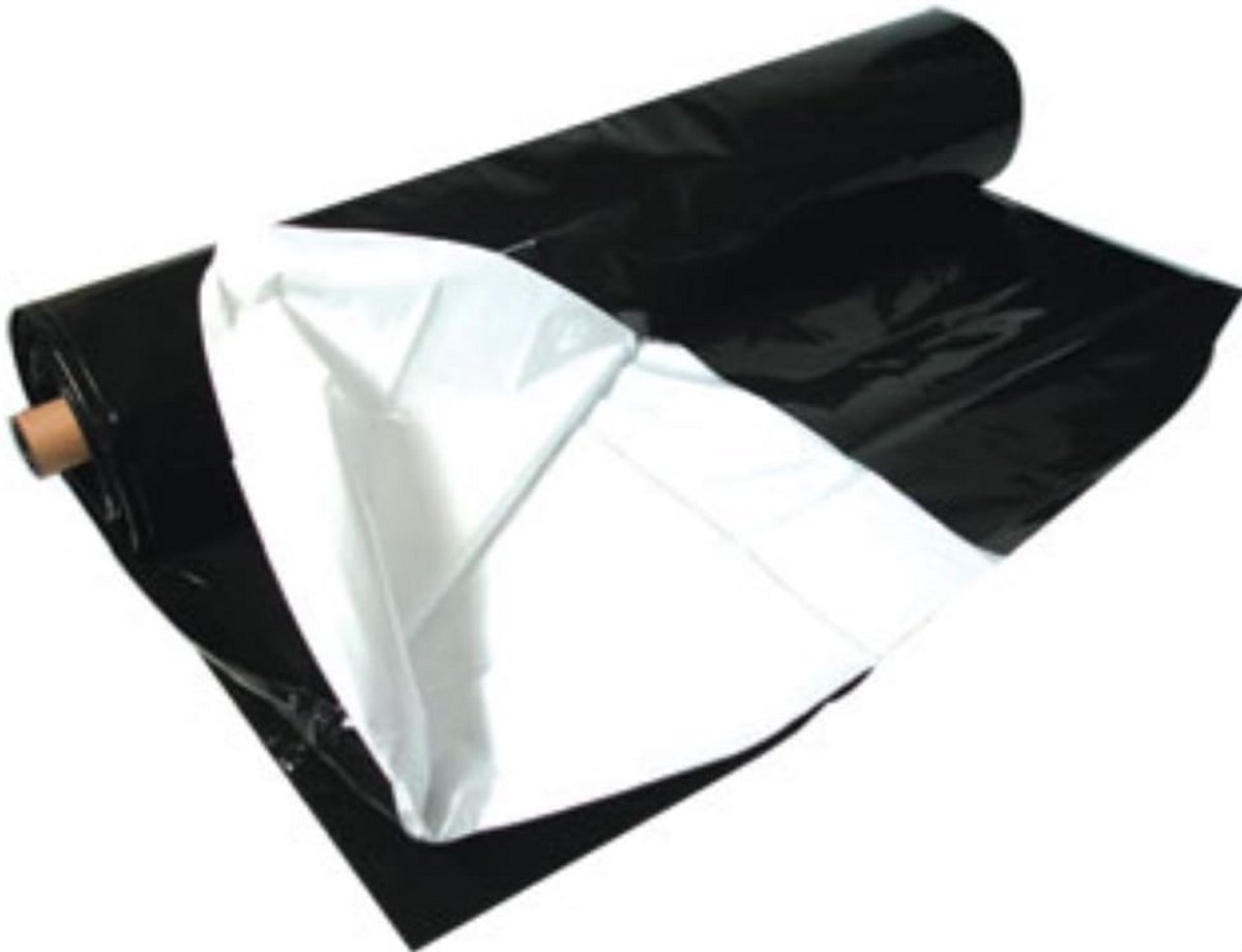 Duurzame Zwart-Wit Folie voor Kassen en Groeiomgevingen - 3x7.6 meter