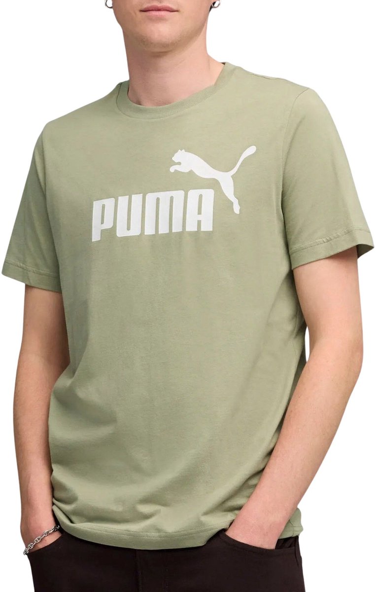 Puma ESS No. 1 Logo Shirt Heren Creme
