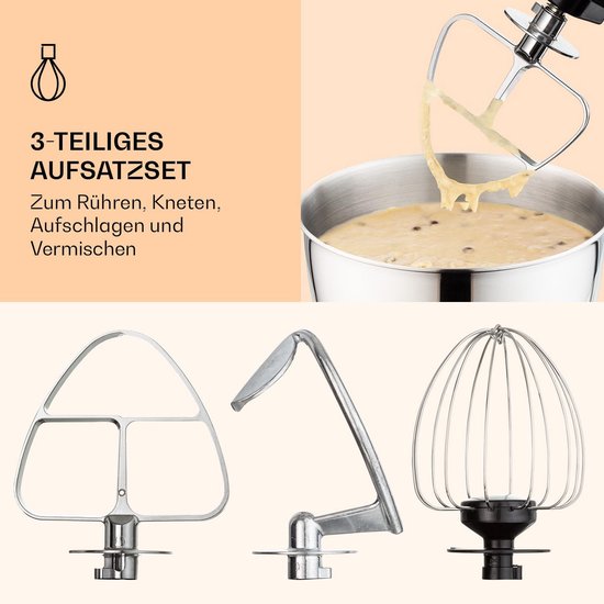 Mini Keukenmachine met Planetaire Garde - 1200W Kracht en 6 Snelheidsstanden van MINI — afbeelding 4