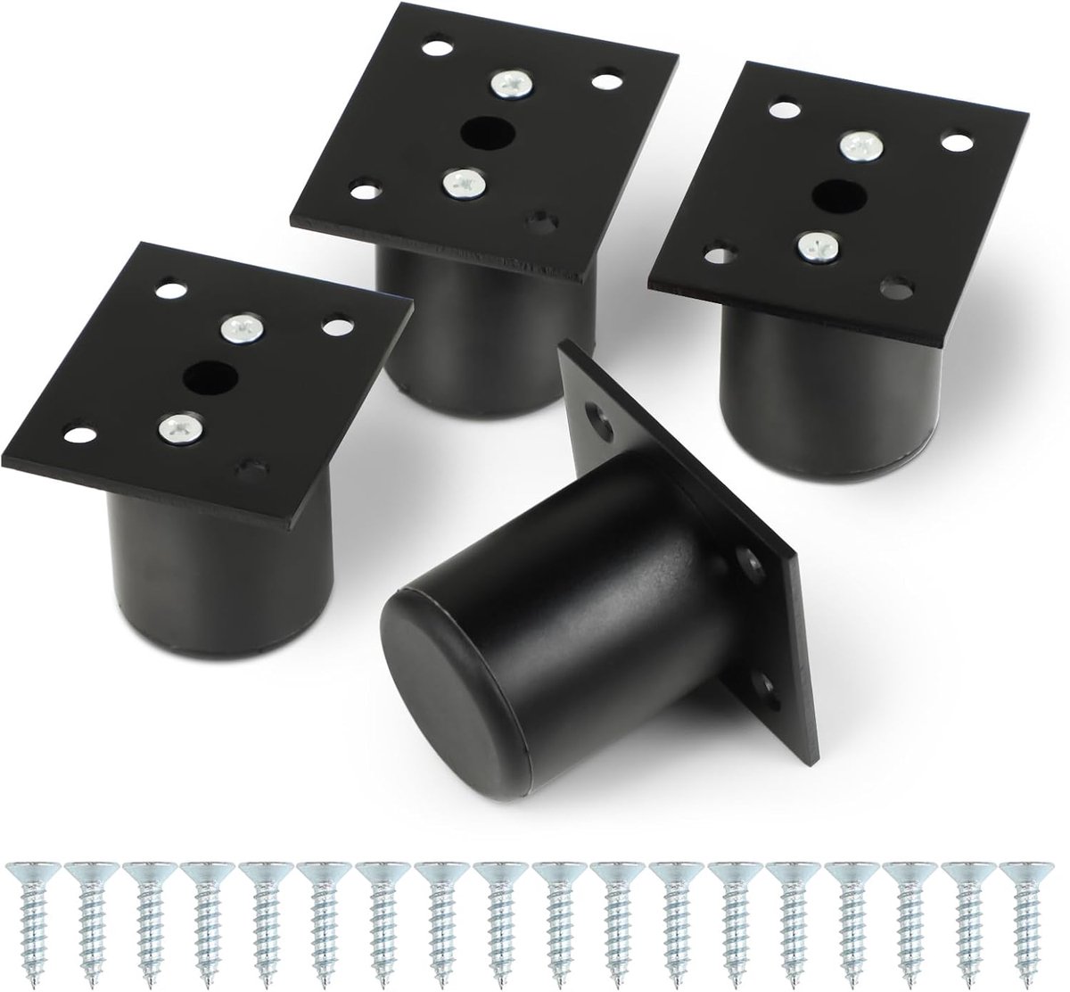 Meubelpoten - bankpoten - stoelpoten - meubelpoten set van 4 - meubelpoten zwart - Tafelpoten van Aluminiumlegering - 5cm - van Imperatoris