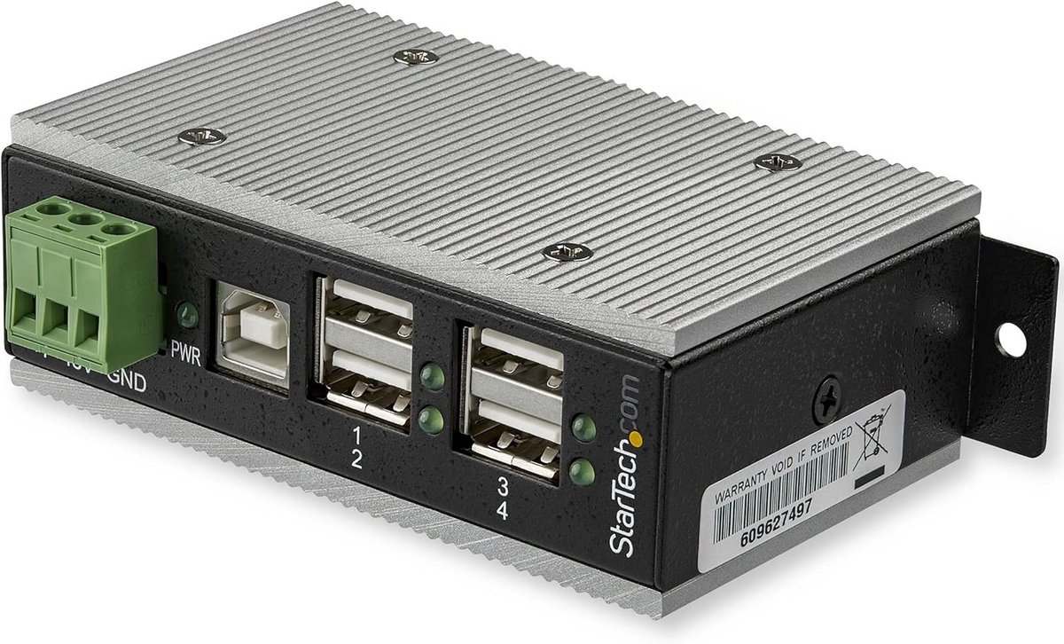 Industriële USB 2.0 Hub met 4 Poorten en ESD Bescherming