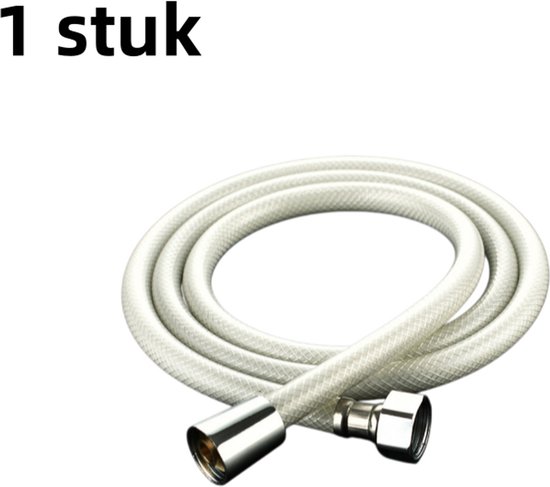 1 stuk - PVC doucheslang - waterleiding van rubber en kunststof voor boiler - regendouchekopslang - 2 m - wit