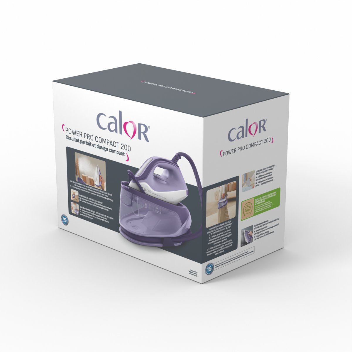 Calor Power Pro Compact 200 SV6211C0 – Stoomgenerator 6,2 bar – 120 g/min stoom – 370 g/min stoomboost – Waterreservoir 1,7L – Compacte stoomcentrale — afbeelding 6