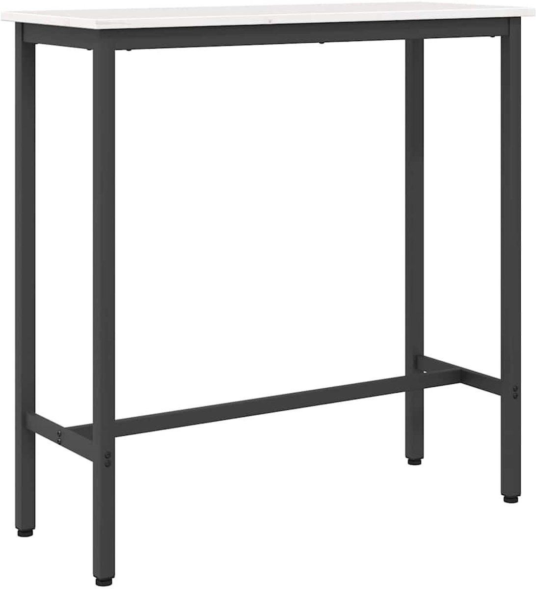 vidaXL Tafel - Wit - 100 - x - 40 - x - 101 - cm - Engineered - hout - en - staal