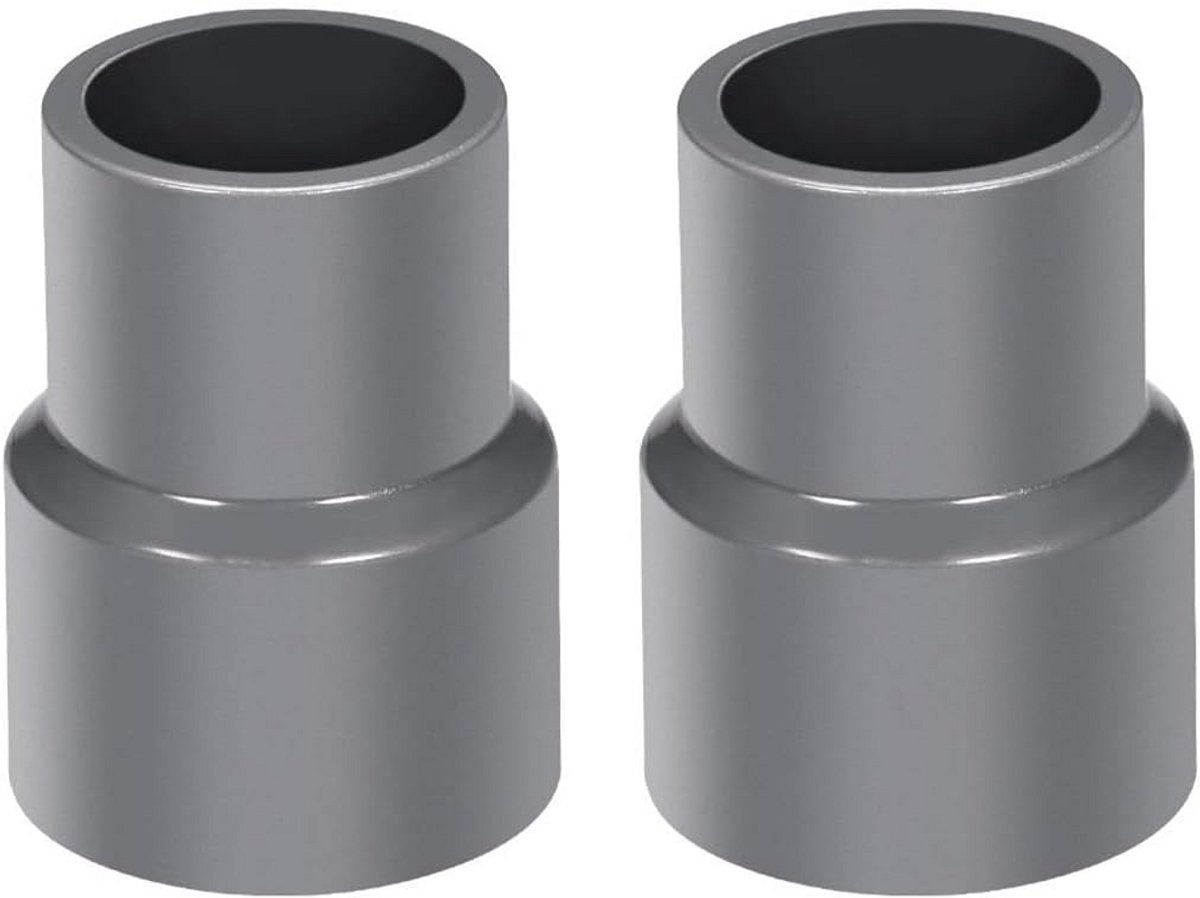 2x PVC Reducer Verloopstuk 20mm naar 25mm - HT/DRW Buiskoppeling Grijs