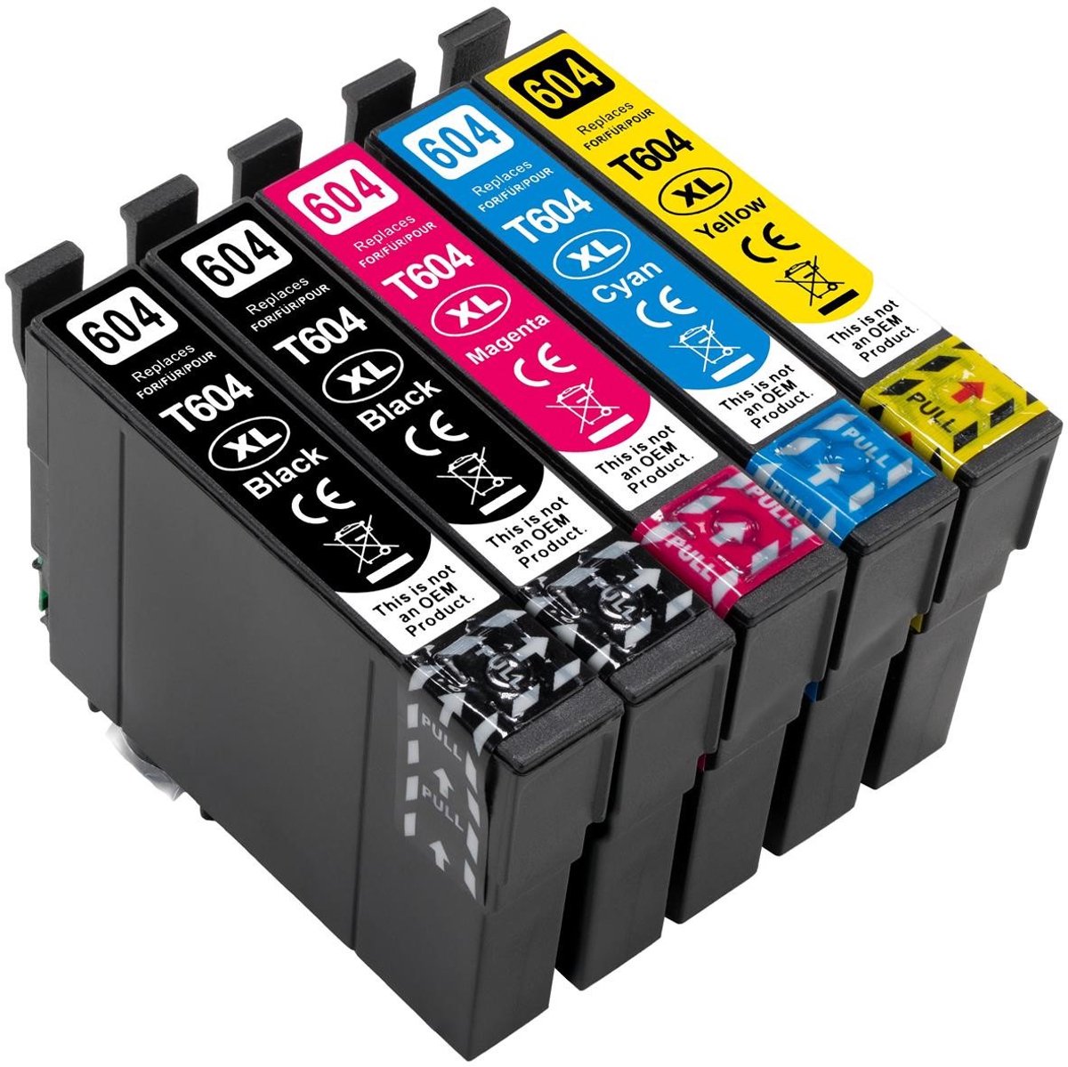 MediaHolland Inkt Cartridges - Epson 604XL - Geschikt voor Epson WorkForce & Expression Home - 5 Stuks - 4 Kleuren