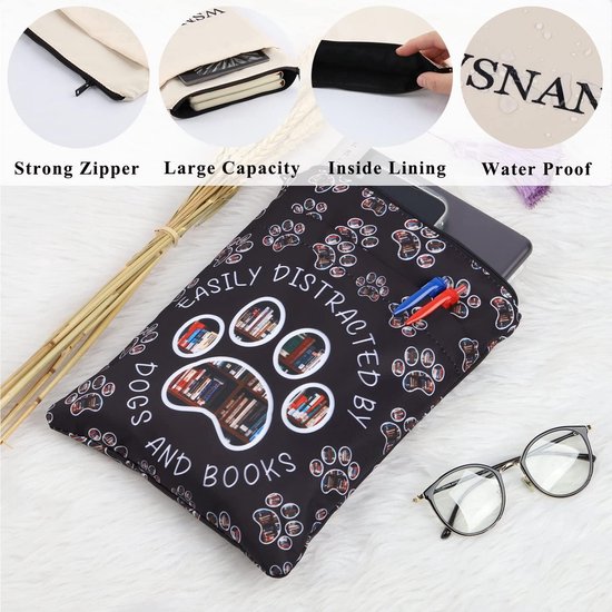 Boekenhoes met Hondenprint - Beschermhoes voor Boeken en Tablet - Leuk Cadeau voor Hondenliefhebbers — afbeelding 3