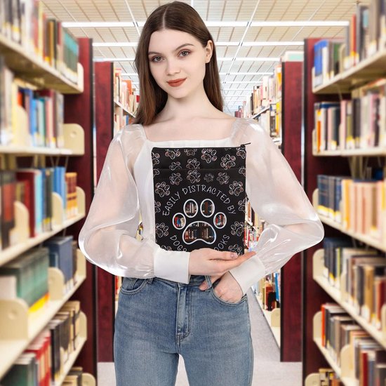 Boekenhoes met Hondenprint - Beschermhoes voor Boeken en Tablet - Leuk Cadeau voor Hondenliefhebbers — afbeelding 2