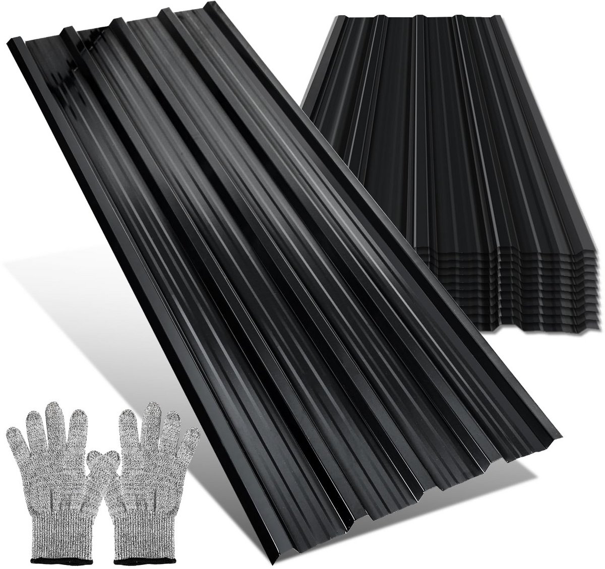 24x Trapezium Dakplaten Metaal 14m² Antraciet - Golfplaten voor Dakbedekking Carport of Schuur