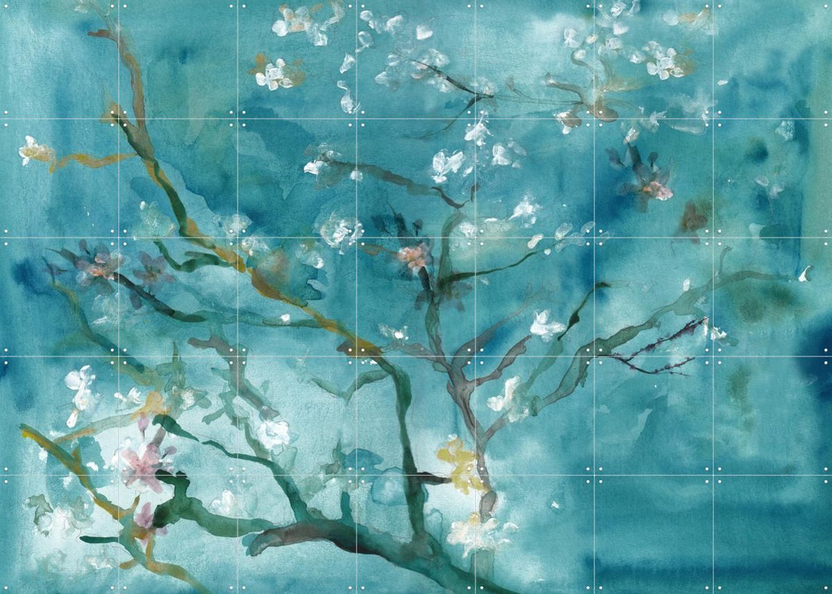 IXXI Almond Blossom, Victoria Verbaan & Van Gogh 21st Century - 140 x 100 cm - Gratis ophangtool - Grote wanddecoratie en posters - Aquarel