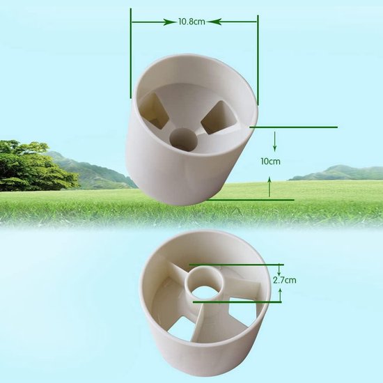 Hole Cup voor Golf Practice, Witte Accessoires van ABS voor Training, Duurzaam en Robuust, Groene Hole Support Flag, Golfoefeningen met Begeleiding. van Merkloos — afbeelding 3