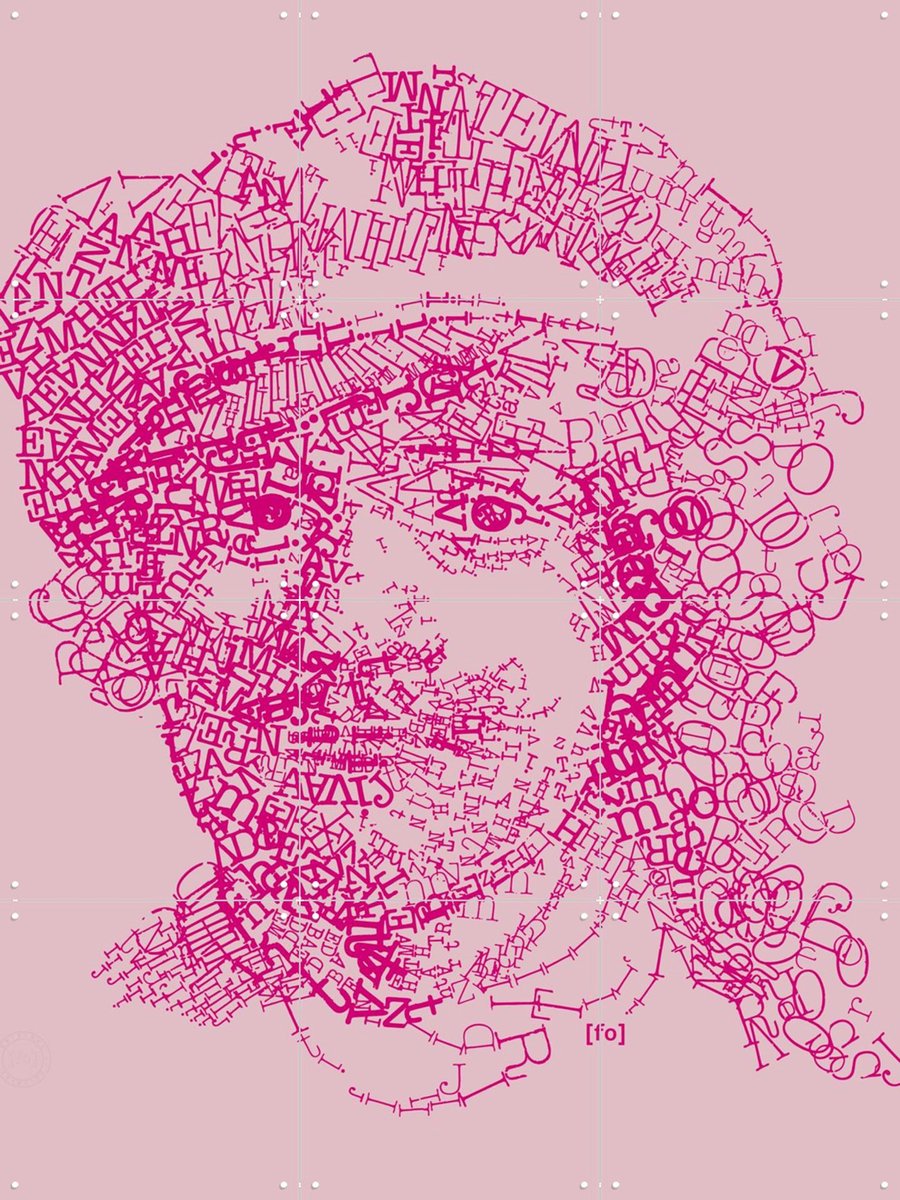 IXXI Letterhead Rembrandt, Fototypo - 60 x 80 cm - Gratis ophangtool - Grote wanddecoratie en posters - Grafisch Ontwerp, Line art, Typografie