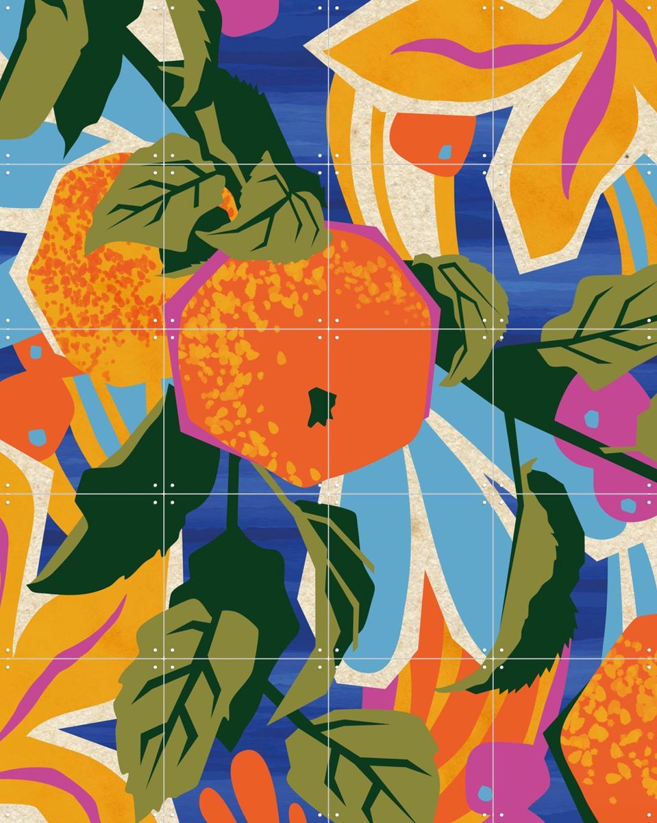 IXXI Apple Orchard, Megan Gallagher - 80 x 100 cm - Gratis ophangtool - Grote wanddecoratie en posters - Grafisch Ontwerp, Illustraties, Speels